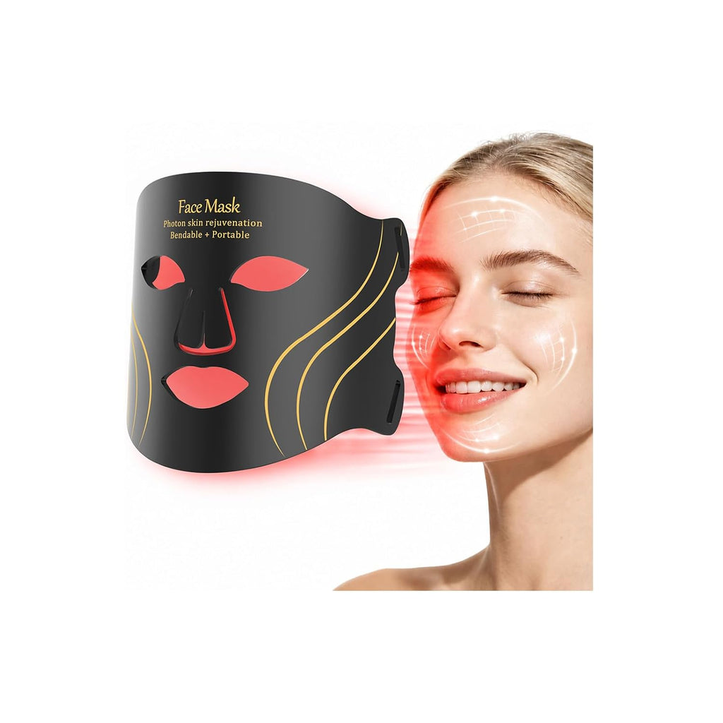 Red Light Therapy Mask for Face, 4 Modes, Cordless LED Face Mask 850Nm NIR